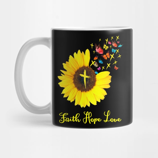 Faith Sunflower Hope Love Costume Gift by Ohooha